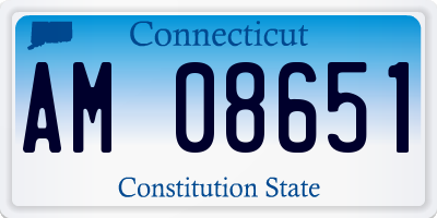 CT license plate AM08651