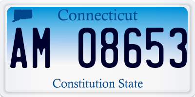 CT license plate AM08653
