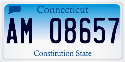 CT license plate AM08657