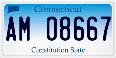 CT license plate AM08667