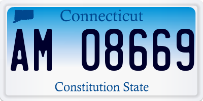 CT license plate AM08669