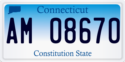 CT license plate AM08670