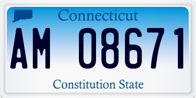 CT license plate AM08671