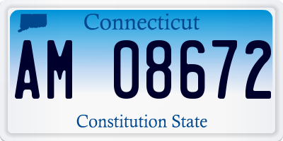 CT license plate AM08672