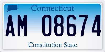 CT license plate AM08674