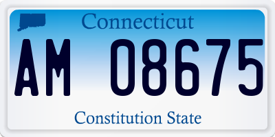 CT license plate AM08675