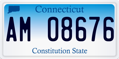 CT license plate AM08676