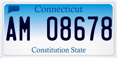CT license plate AM08678