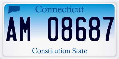 CT license plate AM08687