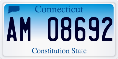 CT license plate AM08692