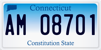 CT license plate AM08701