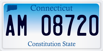 CT license plate AM08720