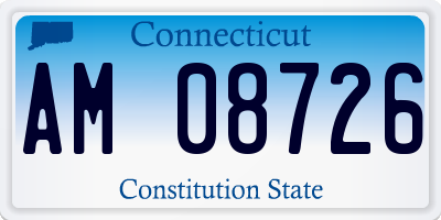 CT license plate AM08726