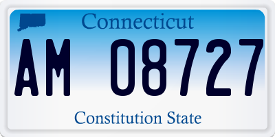 CT license plate AM08727