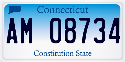 CT license plate AM08734