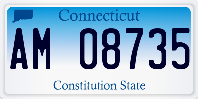 CT license plate AM08735