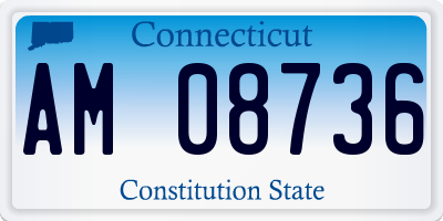 CT license plate AM08736