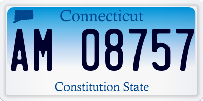 CT license plate AM08757