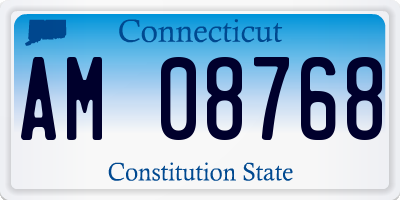 CT license plate AM08768