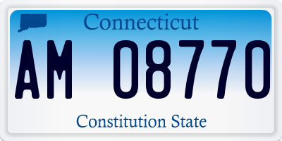 CT license plate AM08770