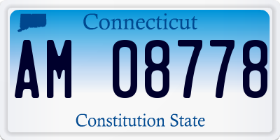 CT license plate AM08778