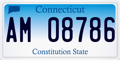 CT license plate AM08786