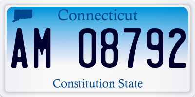 CT license plate AM08792