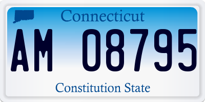 CT license plate AM08795