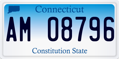 CT license plate AM08796