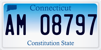 CT license plate AM08797