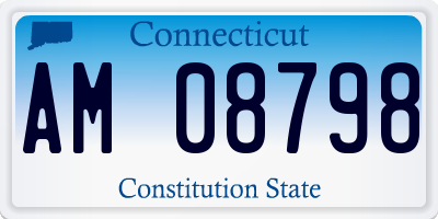 CT license plate AM08798