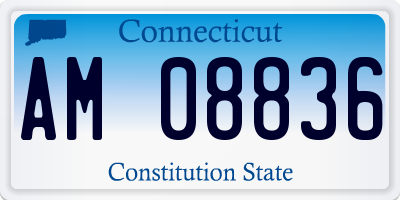 CT license plate AM08836