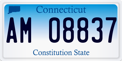 CT license plate AM08837