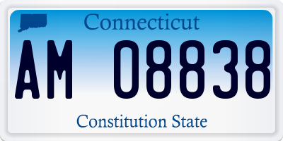 CT license plate AM08838
