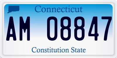 CT license plate AM08847