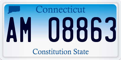 CT license plate AM08863