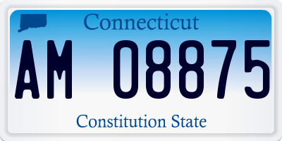 CT license plate AM08875