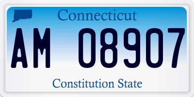 CT license plate AM08907