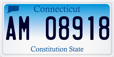 CT license plate AM08918