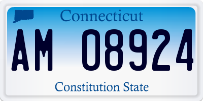 CT license plate AM08924