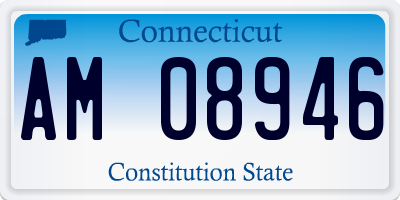 CT license plate AM08946