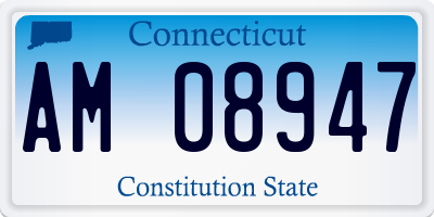 CT license plate AM08947