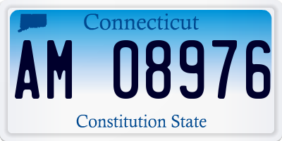 CT license plate AM08976