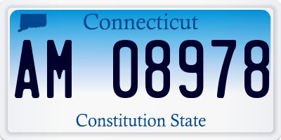 CT license plate AM08978