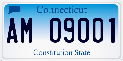 CT license plate AM09001