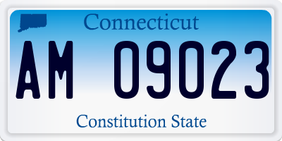 CT license plate AM09023