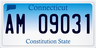 CT license plate AM09031