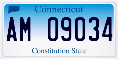 CT license plate AM09034