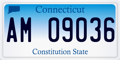 CT license plate AM09036
