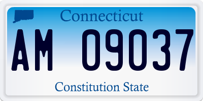 CT license plate AM09037